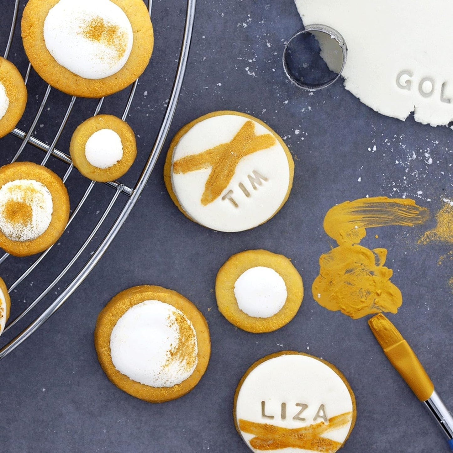 Günthart Backdecor Gold Powder - Glitter commestibili, colorante alimentare, glitter per bevande - Piccoli glitter con polvere d'oro per gli appassionati di pasticceria, 1 confezione (1 x 7 g)