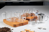 Barattolo in vetro borosilicato trasparente da 300 ml con coperchio e cucchiaino Good Morning