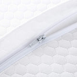 Elviros Copricuscino Traspirante Cuscino 64 X 12,5/10,5 X 38 cm Grigio (Solo Fronte Cuscino) Cuscini Ortopedici Cervicali Naty Shop