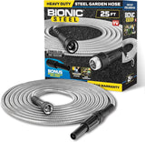 Tubo da Giardino da 30 m, Tubo per Acqua in Metallo in Acciaio Inossidabile 304, Tubo Flessibile da 30 m, Anti-Gentile, Ultraleggero e Durevole, Resistente allo Strappo, Facile da Avvolgere, 500 PSI