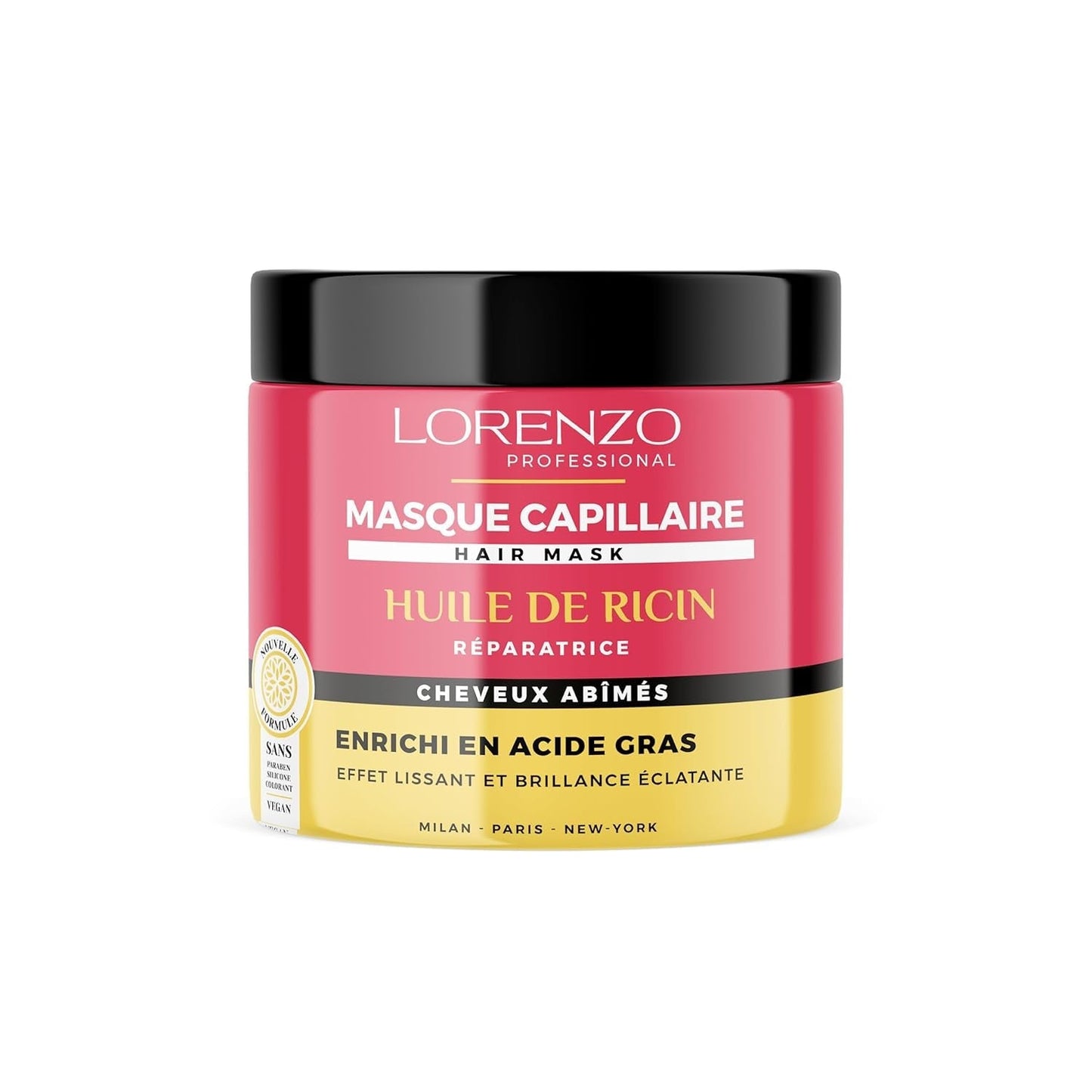 Maschera per capelli all'aglio nero (capelli fragili) 500 ml Naty Shop maschera per capelli Olio di ricino