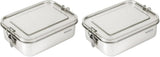Wenco Portapranzo in Acciaio Inossidabile 2 Scomparti Grande Capacità 850ml Portapranzo Impermeabile Lavabile in Lavastoviglie Incluso Anello in Silicone di Ricambio 18,5 x 14 x 5,5 cm Argento (Confezione da 2) Naty Shop Scatole per Conservazione Alimenti 850 Ml (Confezione da 2)