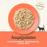 Applaws Alimento Umido per Gatti 100% Naturale, Petto di Pollo con Salmone in Brodo - Confezione da 12 Bustine da 70g