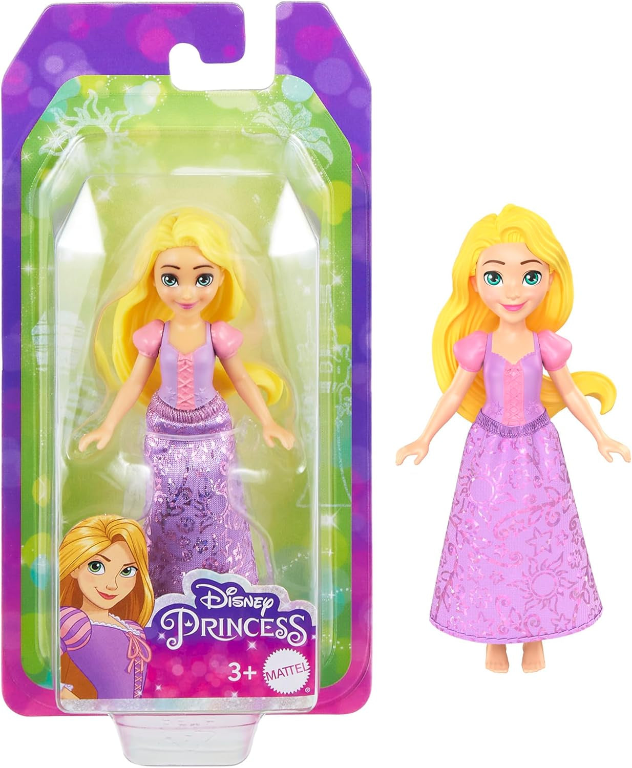 Principesse Disney – HLW 70 – Bambola articolata 9 cm – Rapunzel – Personaggio