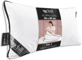 Cuscino 80X80 Cm - design 2 in 1 - cuscino nel cuscino - grande cuscino per dormire traspirante e lavabile e 100% vegano - 2 cuscini 3 opzioni - cuscino con imbottitura 600G e 1200G Cuscini standard Naty Shop Cuscino Premium 40 X 80 Cm
