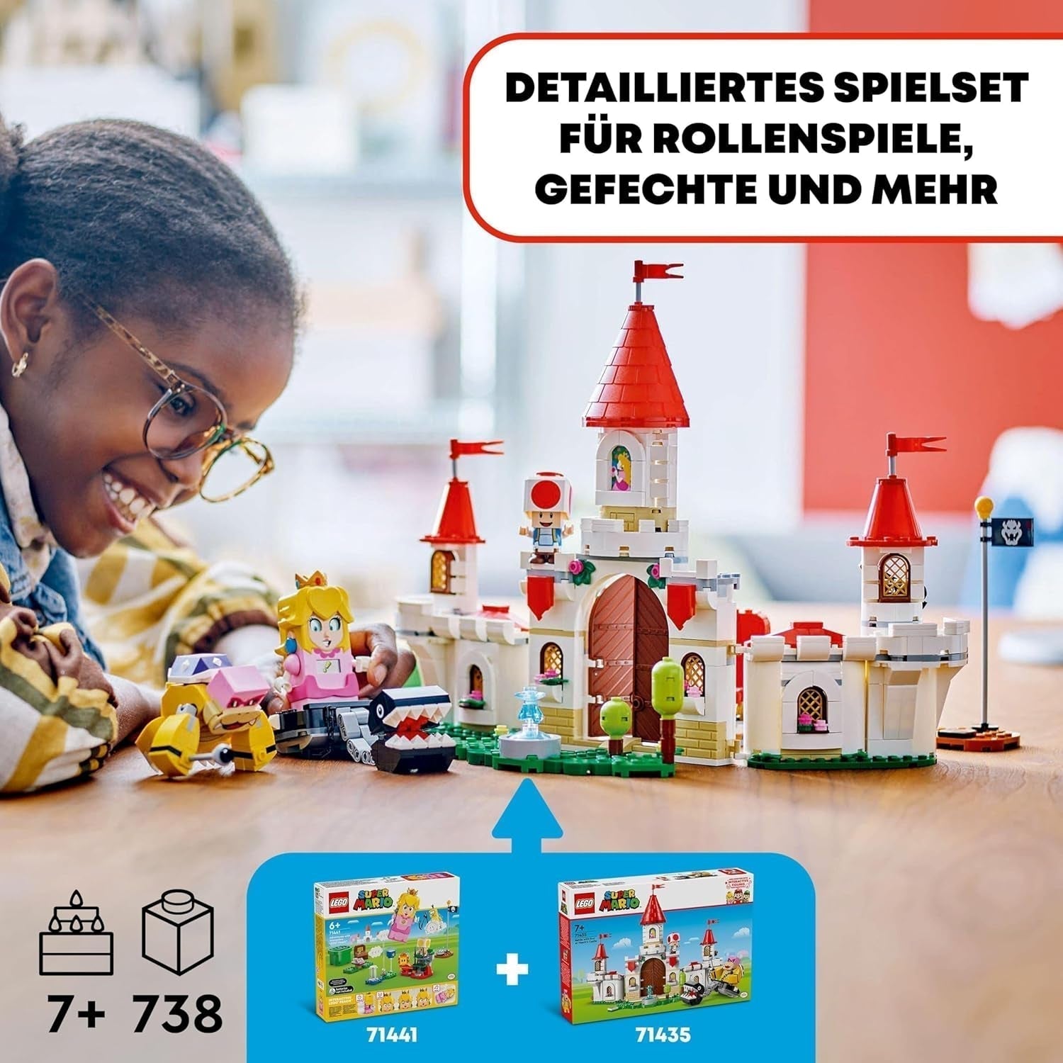 LEGO Super Mario Roy's Battle at the Mushroom Palace Adventure Set con personaggi Nintendo Regalo per ragazze, ragazzi e giocatori di 7 anni 71435 Set da costruzione Besuche den LEGO-Store