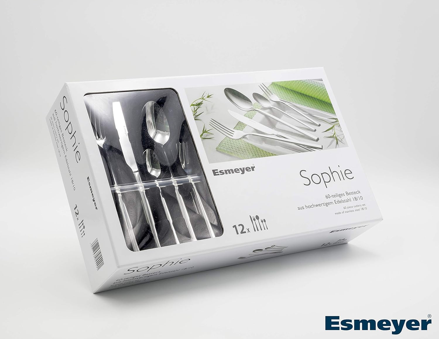 199-830 Sophie set posate 60 pezzi, lucide in confezione regalo, Kitchen Naty Shop