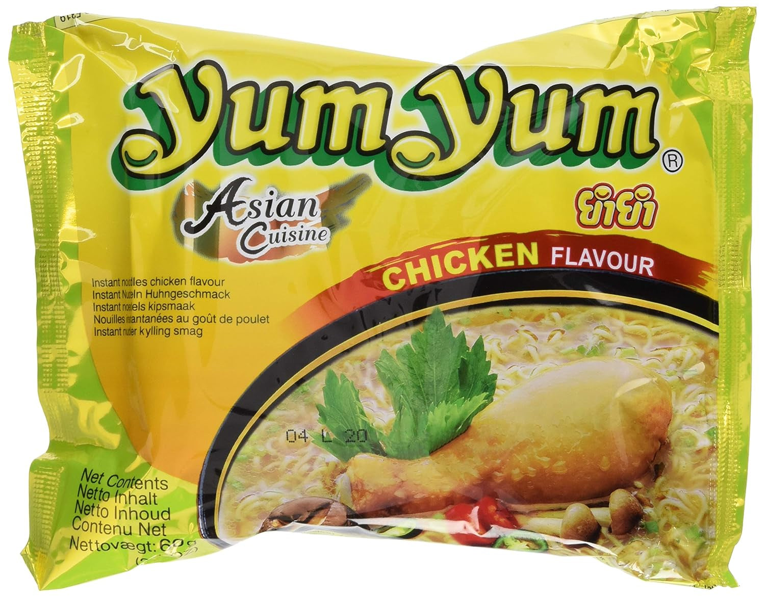 Noodles Istantanei Con Pollo, Confezione Da 10 (10 x 60g)