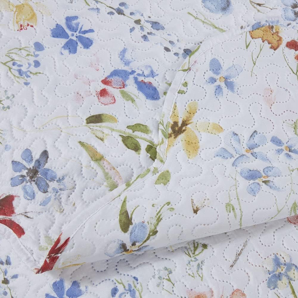 Emma Barclay Spring Meadow Set copriletto trapuntato floreale Spring Meadow Copriletto matrimoniale Multi, Poliestere Emma Barclay Letti e coperte