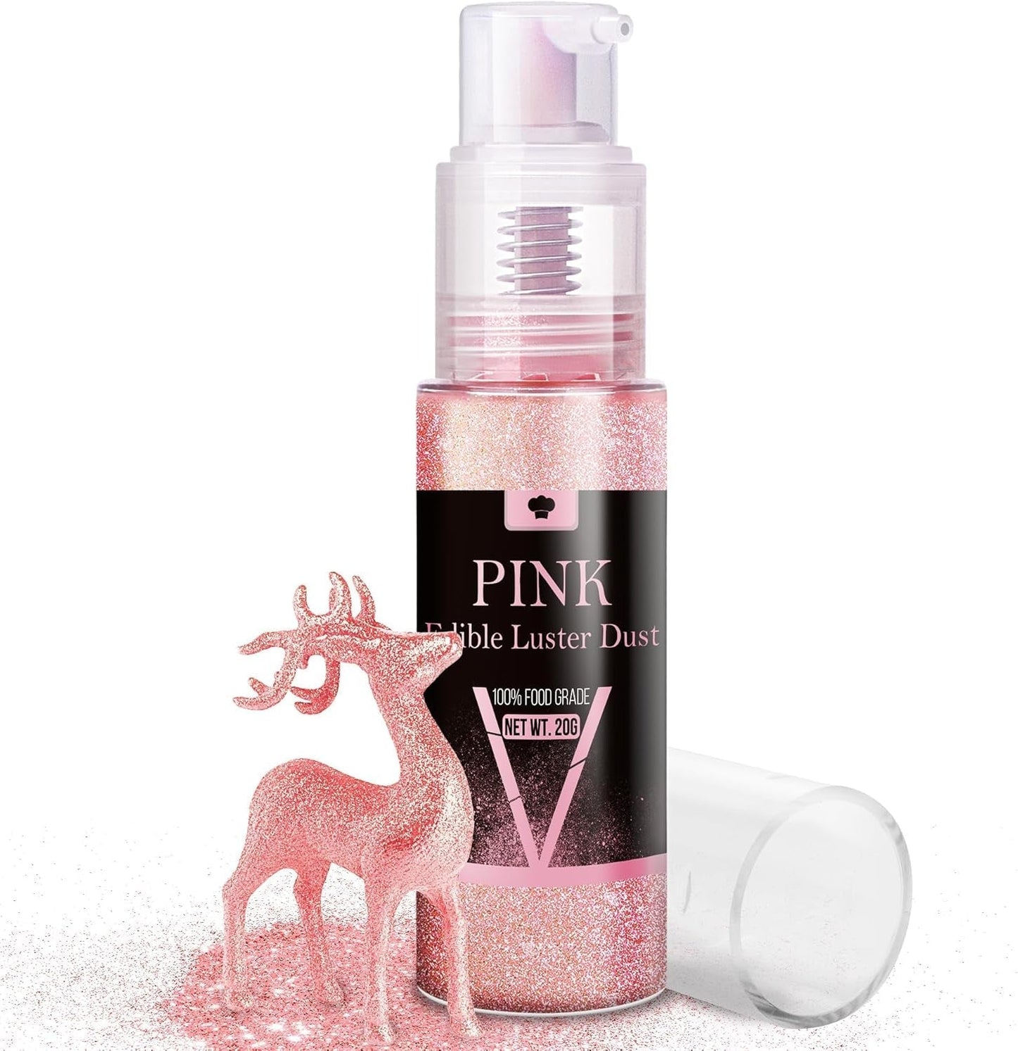 Set spray commestibile con glitter - Polvere glitter iridescente da 20 g per bevande, champagne, torte - Colorante alimentare metallico commestibile per cocktail, vino, liquori, dolci, torte