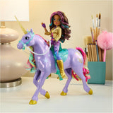 Wildstar Unicorn di Unicorn Academy - Unicorno originale Sophia alto 28 cm della serie Netflix con vera criniera e coda, briglie, sella e spazzola rimovibili, dai 4 anni in su