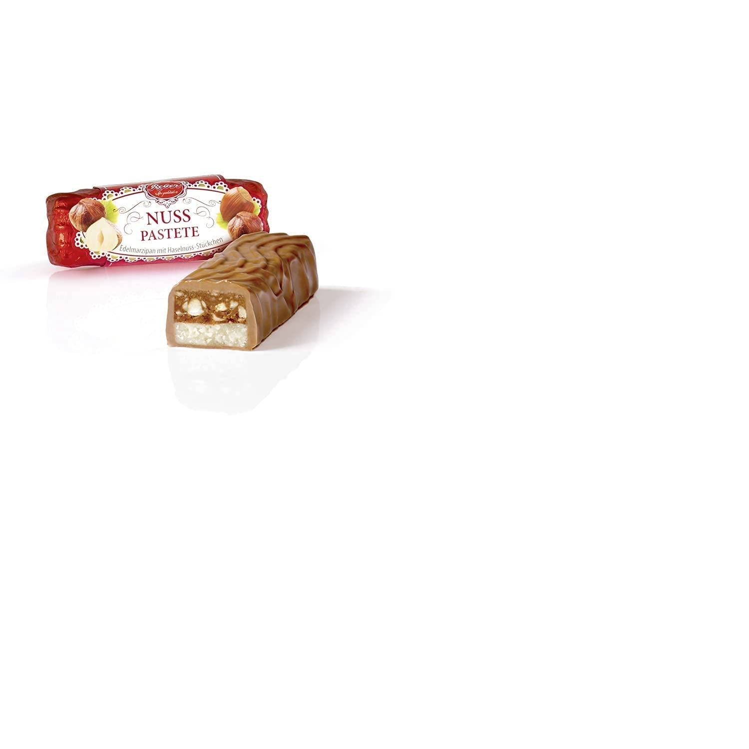 Reber Bites Torta Cioccolato e Tartufo, tartufi al brandy su cremoso torrone, ricoperto di delicato cioccolato al latte alpino, 40g (1 pezzo)