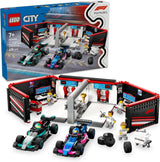 Garage F1 LEGO City con auto da corsa Mercedes-Amg e Alpine - Auto da corsa di Formula 1 con 2 piloti e 4 minifigure meccaniche - Regalo per ragazzi e ragazze 7+ e fan 60444 Set di costruzione Beuche den LEGO-Store Titolo predefinito