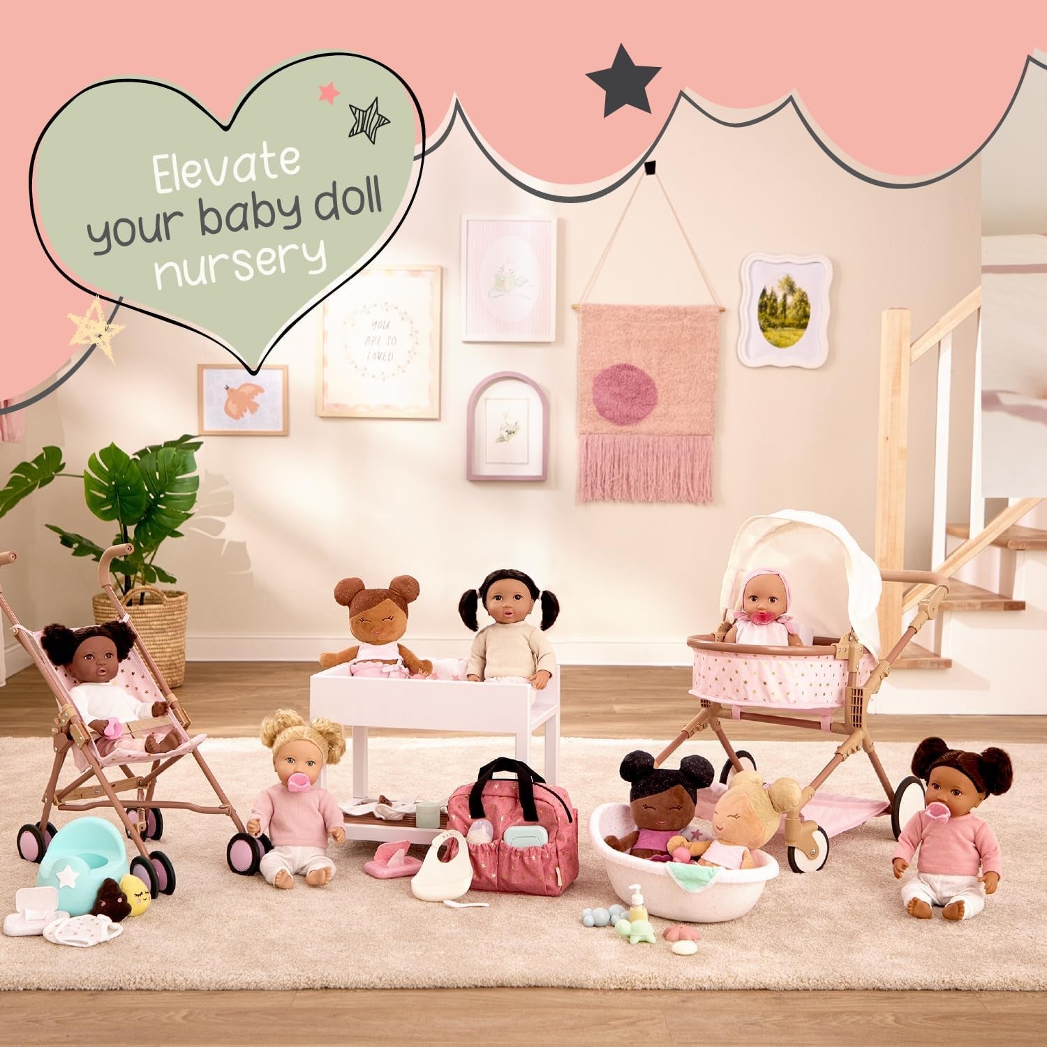 LullaBy – Vasca da bagno per bambole – Set da bagno – Giocattolo da bagno – Accessori per bambole – Giochi acquatici realistici – Bambini 2+