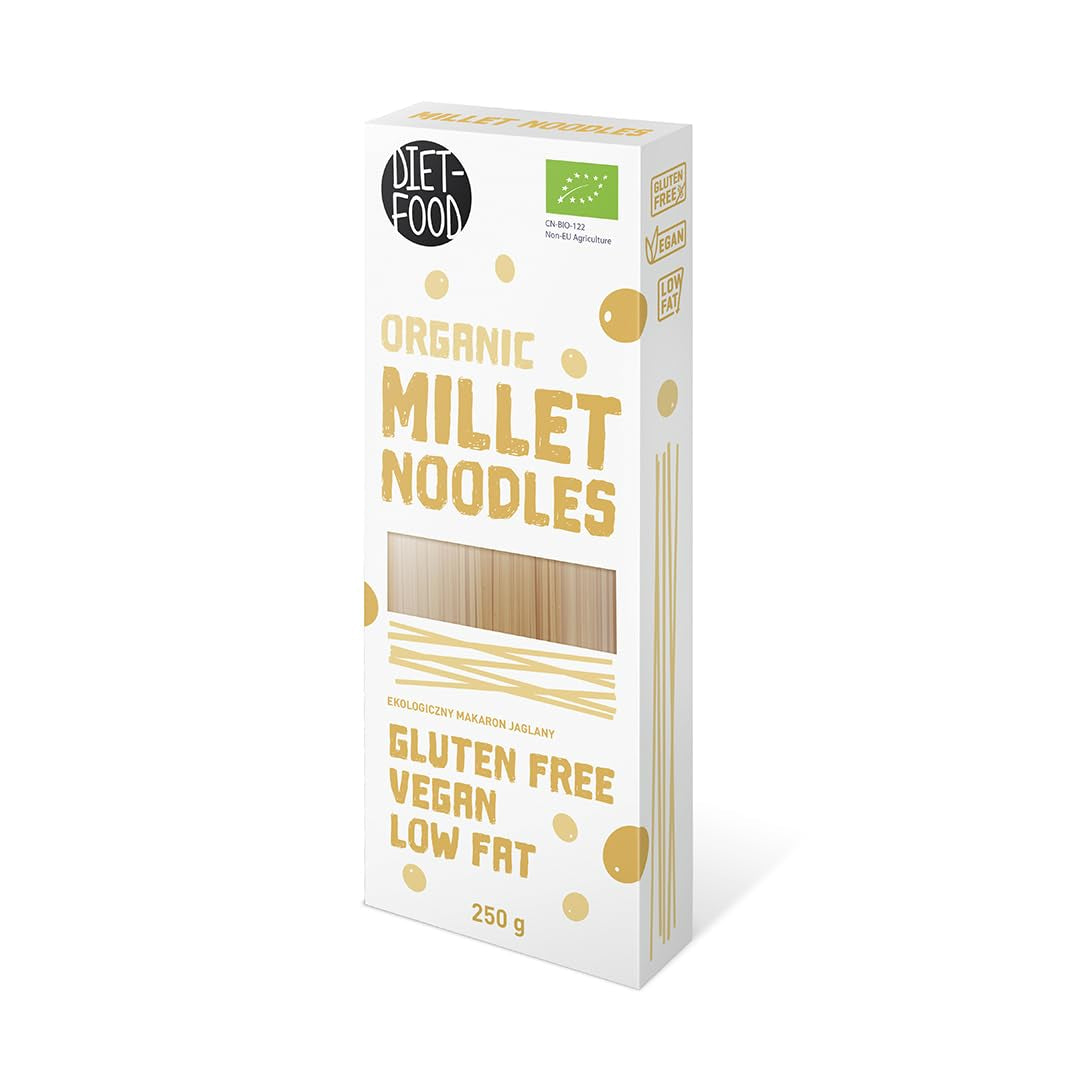 DIET-FOOD Bio Buchweizen Soba Nudeln Lebensmittel Pasta Vegane Glutenfreie Lactosefrei Sojafrei Nudeln für Vegetarian und Veganer 250 Gramm