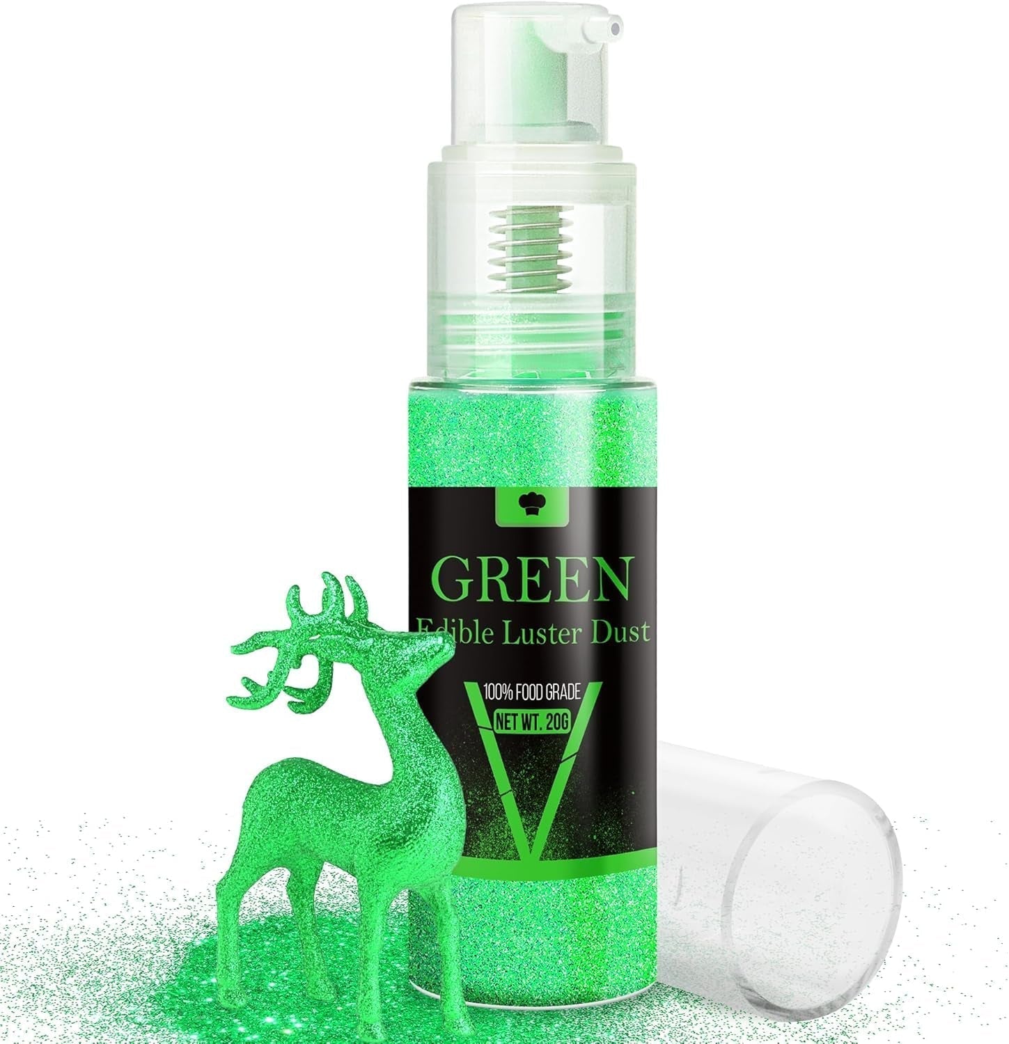 Set spray commestibile con glitter - Polvere glitter iridescente da 20 g per bevande, champagne, torte - Colorante alimentare metallico commestibile per cocktail, vino, liquori, dolci, torte