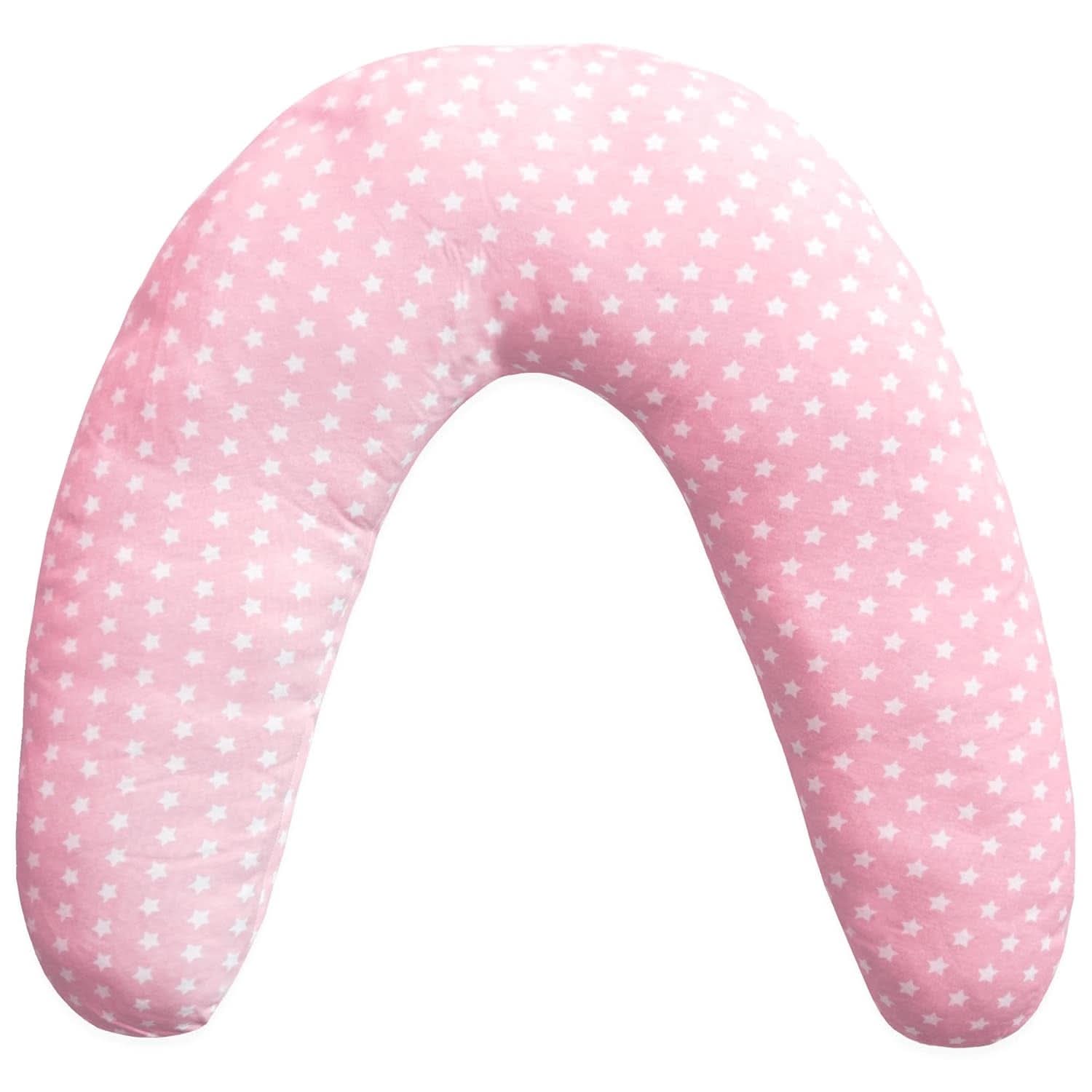 Cuscino allattamento per neonati, XL, fodera 100% cotone, sfoderabile e lavabile, imbottitura in poliestere, motivo a stella Accessori Alimentazione e Allattamento Bebe Naty Shop Rosa XL