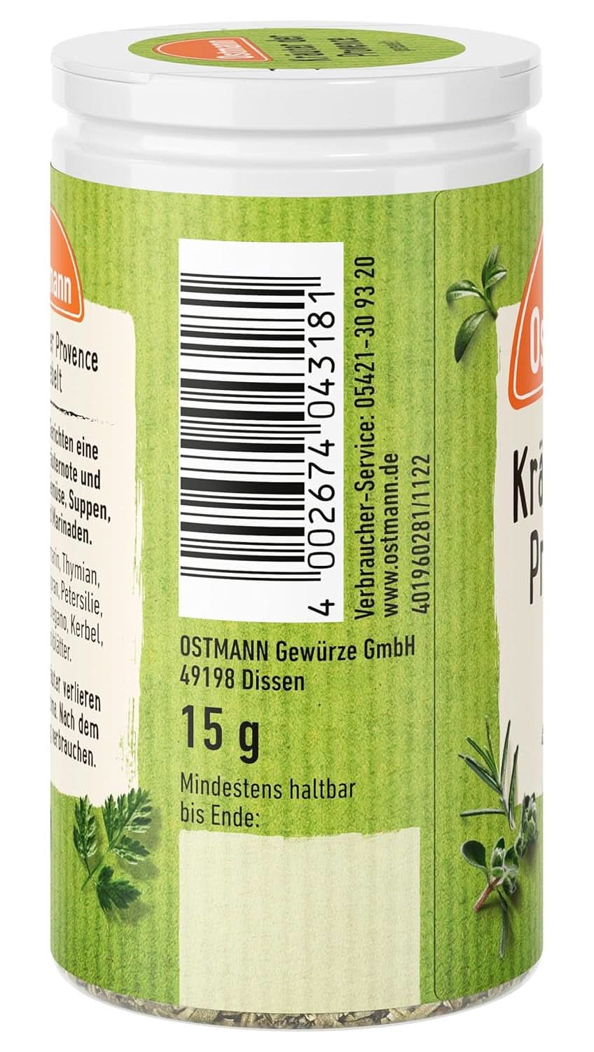 Erbe di Provenza Ostmann, 15 G Condimenti Naty Shop