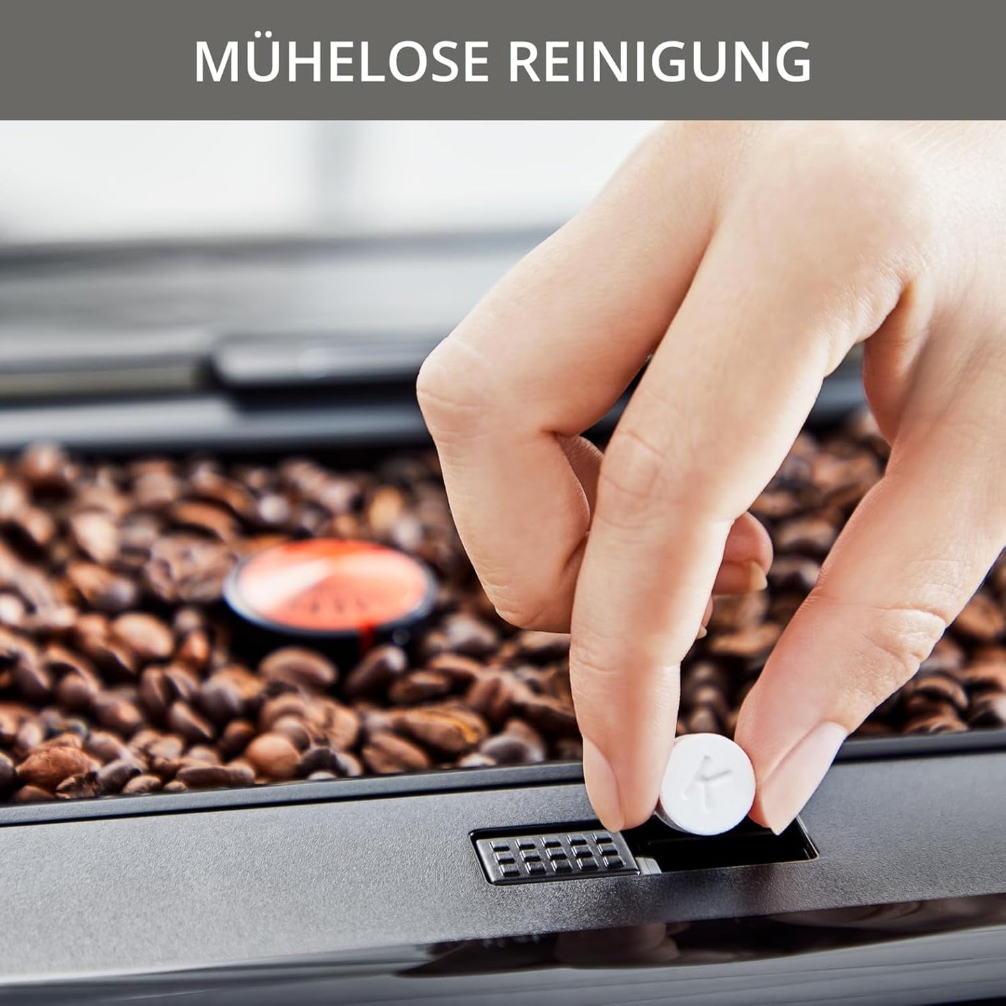 Macchina per caffè espresso completamente automatica Krups Intuition Preference con funzionamento simile a uno smartphone, touch screen a colori da 3,5", tecnologia Smart Slide, sistema di illuminazione intuitivo, 11 bevande, contenitore del latte, EA873810