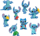 Stitch Disney's Lilo Collectible Friends Figures Set 8 Figure Set 5 cm di altezza Figure da collezione Giocattolo per bambini di 3 anni Just Play Action Figures Naty Shop Titolo predefinito