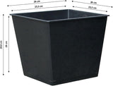 Pentola universale Dehner, plastica, nera, 30 x 26 x 26 cm