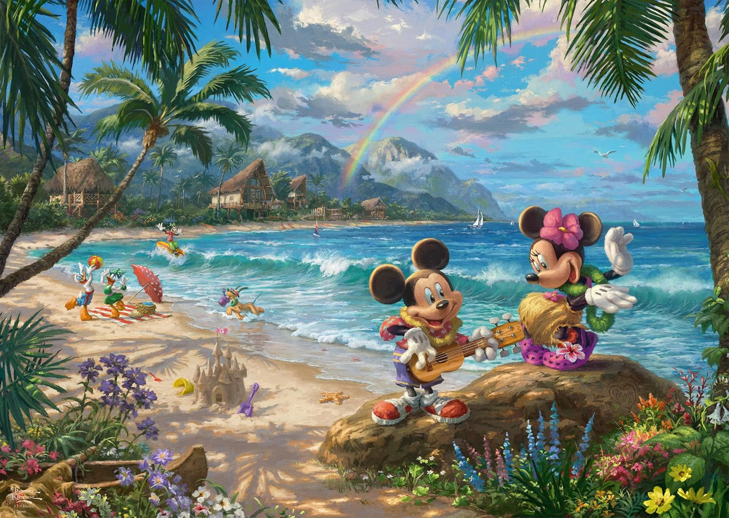 Schmidt Spiele Thomas Kinkade 57528 Disney Topolino e Minnie alle Hawaii Puzzle da 1000 pezzi colorato [Esclusivo su Amazon] Puzzle Naty Shop