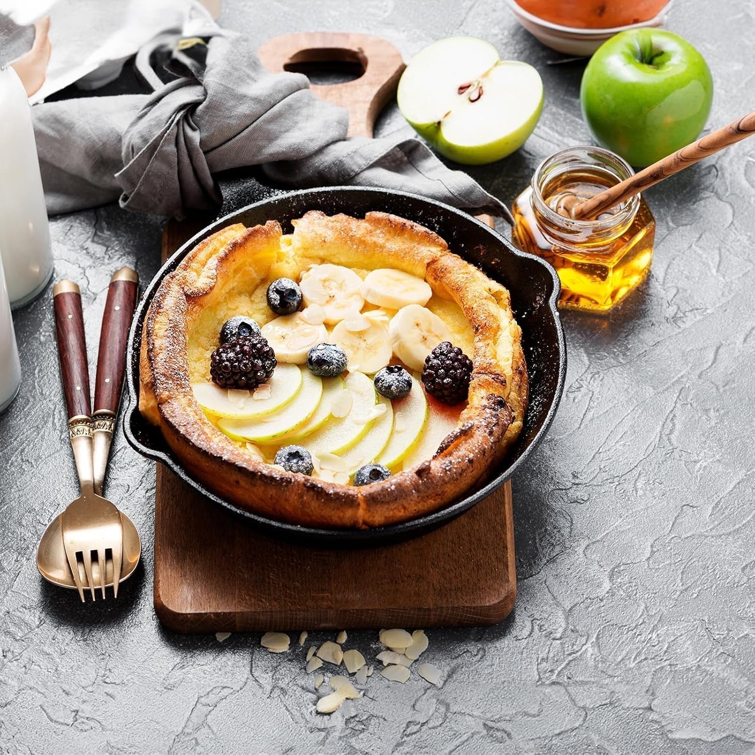 Bistecchiera in ghisa con manico OVERMONT Pentole e Padelle Naty Shop