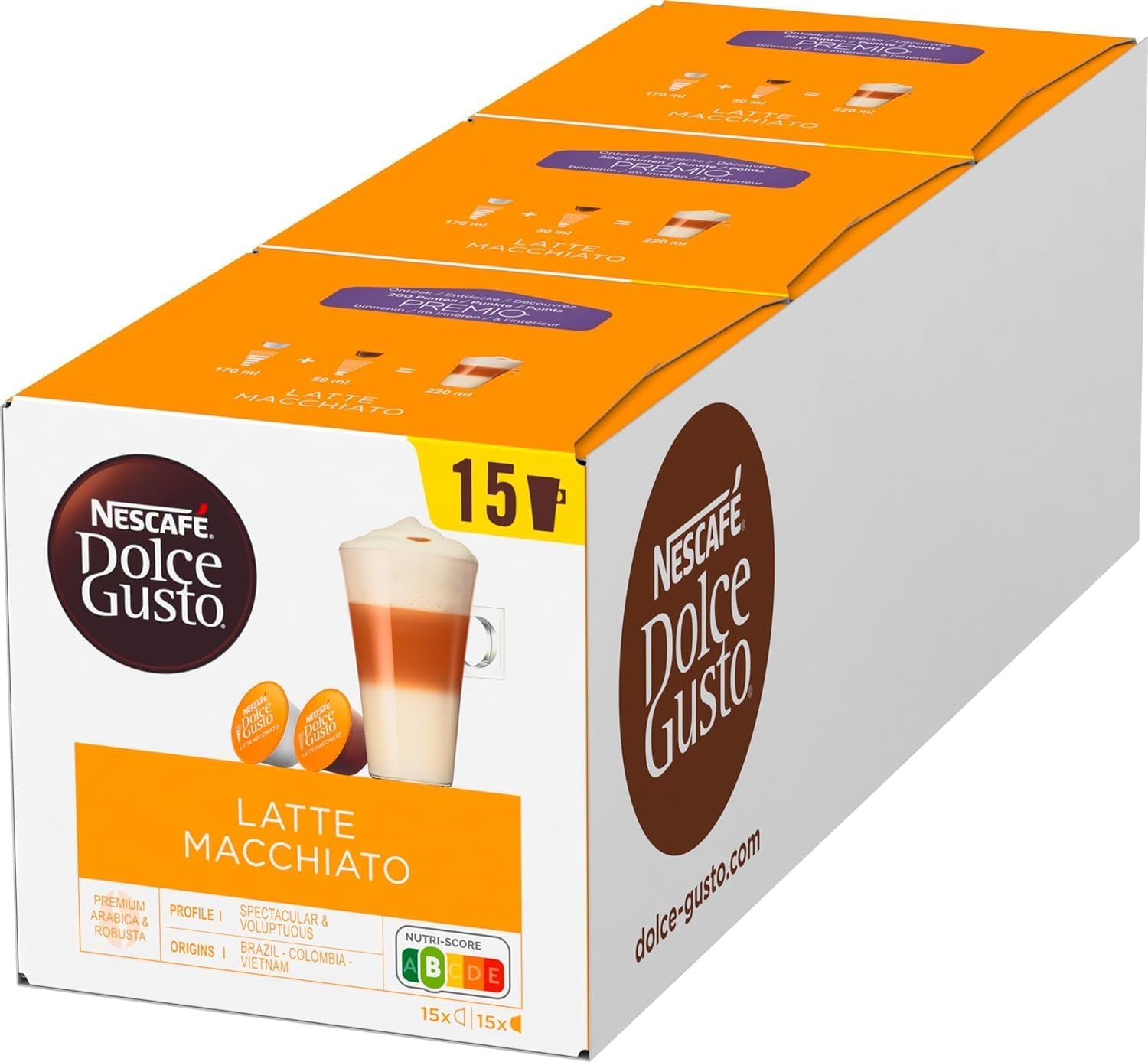 Macchina per capsule NESCAFÉ DOLCE GUSTO Krups KP3405 Genio S Plus | Espresso Boost, pressione della pompa da 15 bar | Serbatoio dell'acqua da 0,8 litri | 1500 Watt | Colore Rosso con Latte Macchiato