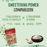 Stevia + eritritolo 1:2 sostanza nutriente | 1G = 2GZucker | 100% Zuckerersatz naturale - 0 Kalorien - 0 Glykämischer Index - Keto und Paleo - 0 Netto-Kohlenhydrated - Kein GVO - Castello since 1907 - 850 G Dolcificanti Naty Shop