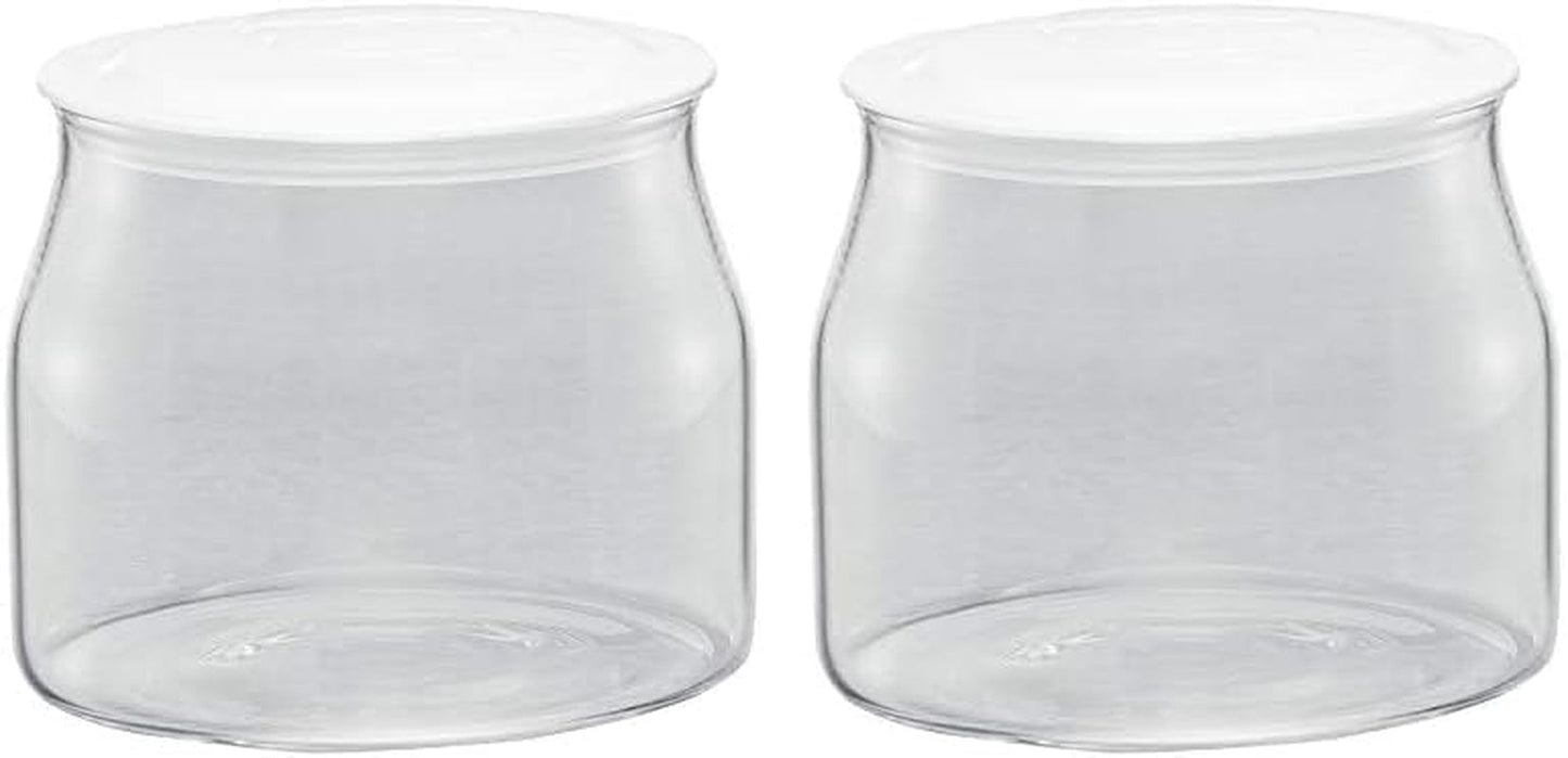 Rommelsbacher JG 1 barattolo di ricambio per macchina per yogurt e formaggio cremoso JG da 80-1,2 litri con coperchio (confezione da 2) Naty Shop Scatole per alimenti trasparente/bianco 1 pezzo (confezione da 2)