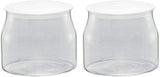 Rommelsbacher JG 1 barattolo di ricambio per macchina per yogurt e formaggio cremoso JG da 80-1,2 litri con coperchio (confezione da 2) Naty Shop Scatole per alimenti trasparente/bianco 1 pezzo (confezione da 2)