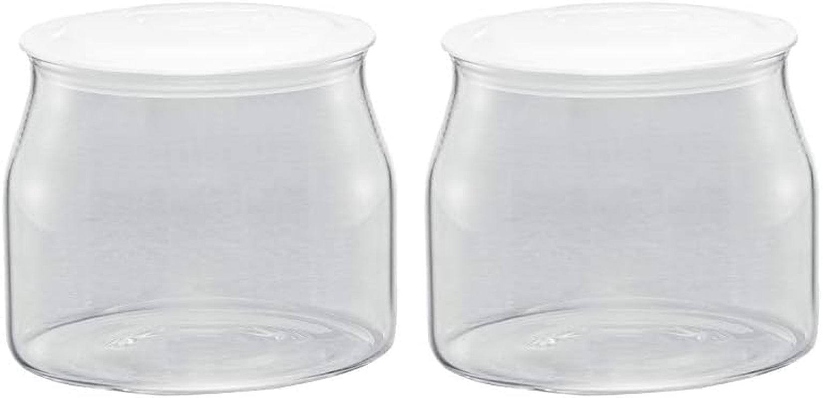 Rommelsbacher JG 1 barattolo di ricambio per macchina per yogurt e formaggio cremoso JG da 80-1,2 litri con coperchio (confezione da 2) Naty Shop Scatole per alimenti trasparente/bianco 1 pezzo (confezione da 2)
