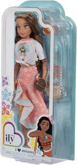 Bambola Vaiana con accessori, 29 cm, 13 punti di articolazione, licenza ufficiale Jakks Pacific. Completo di accessori combinabili e uno scintillante anello di Topolino!