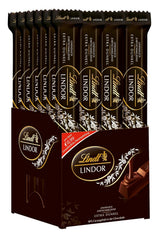 Lindt Chocolate Bastoncini Di Cioccolato Fondente LINDOR | 24 barrette di cioccolato x 37 g | Con un ripieno di cioccolato fondente morbido e fondente con il 60% di cacao | Regalo di cioccolato | Regalo di cioccolato | Pacchetto sfuso