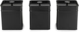 Salter BW12614EU7 Set di scatole portaoggetti Kuro - 4 contenitori da cucina Scatole organizer quadrate per pane/tè/caffè/zucchero, facili da pulire, per mantenere il cibo fresco Nero Naty Shop Scatole per alimenti, set da 3 pezzi