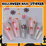 Pezzi di adesivi per unghie 3D di Halloween, adesivi per unghie stereoscopici 5D, decorazioni per unghie, accessori per il design delle unghie