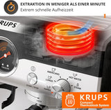 Macchina per caffè espresso manuale Krups Precision con portafiltro e macinacaffè, macchina per caffè barista con pannello di controllo intuitivo, impostazioni di pre-infusione, macchina per caffè espresso con ugello vapore, riscaldamento rapido, XP801T10