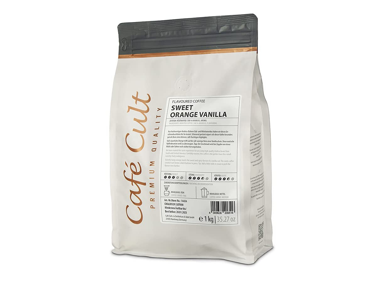 Cafe Cult Coffee - Arancia Dolce Vaniglia - Gusto Fagioli Interi - 1KG