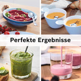 Robot da cucina Bosch Vitapower Serie 4 MMB6177S, Edelstahl-Klingen Made in Germany, bicchiere in vetro Thermosafe da 1,5 l, fiaschetta To-Go da 0,6 l, stopfer, zerkleinerer universale, 30.000 giri/min, 1200 W, Argento Kitchen Naty Shop