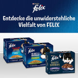 Felix Sensations Sauces Cibo umido per gatti, mix di pesci assortiti, confezione da 6 (6 x 12 buste da 85 g ciascuna)