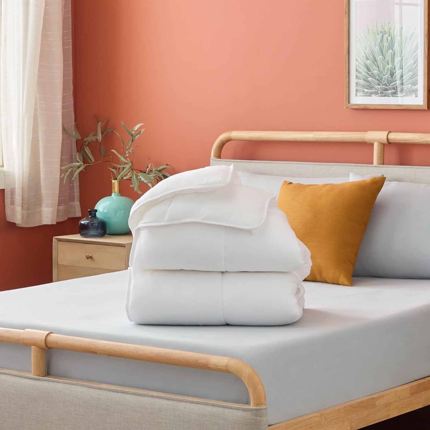 Piumino quattro stagioni Linenspa - piumino singolo in microfibra 10,5 Tog - Oeko-Tex, piumino alternativo con piumino, bianco Piumini e trapunte Naty Shop
