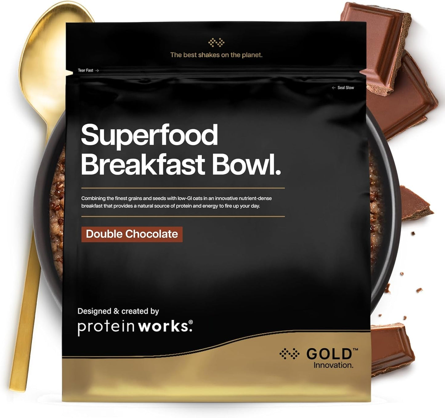 Le proteine ​​funzionano | Colazione Superfood - Innovazione GOLD, Cereali Pluripremiati, Muesli Proteico, Ricco di Nutrienti con Cereali, Semi e Avena, Alto Contenuto di Fibre, Mela e Cannella, 10 Porzioni, 600g