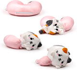 Puckator Swapseazzz Peluche Cuscino da Viaggio 2 in 1 Lola La Gatta Bianco Cuscini da Viaggio Standard Naty Shop