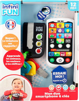 My Duo High-Tech Phone + Key - Un telefono e una chiave molto realistici. - Giocattolo per più progetti di apprendimento da 12 mesi Bebe Naty Shop Toys Titolo predefinito