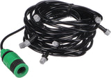 Tubo spruzzatore da giardino GARDEN MIST 20 m | Tubo flessibile per irrigazione con 20 ugelli | Irrigazione, raffreddamento nelle giornate calde | Per serre, pergolati, cespugli | Facile da usare, nero