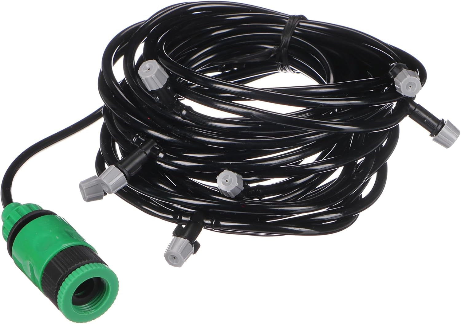 Tubo spruzzatore da giardino GARDEN MIST 20 m | Tubo flessibile per irrigazione con 20 ugelli | Irrigazione, raffreddamento nelle giornate calde | Per serre, pergolati, cespugli | Facile da usare, nero