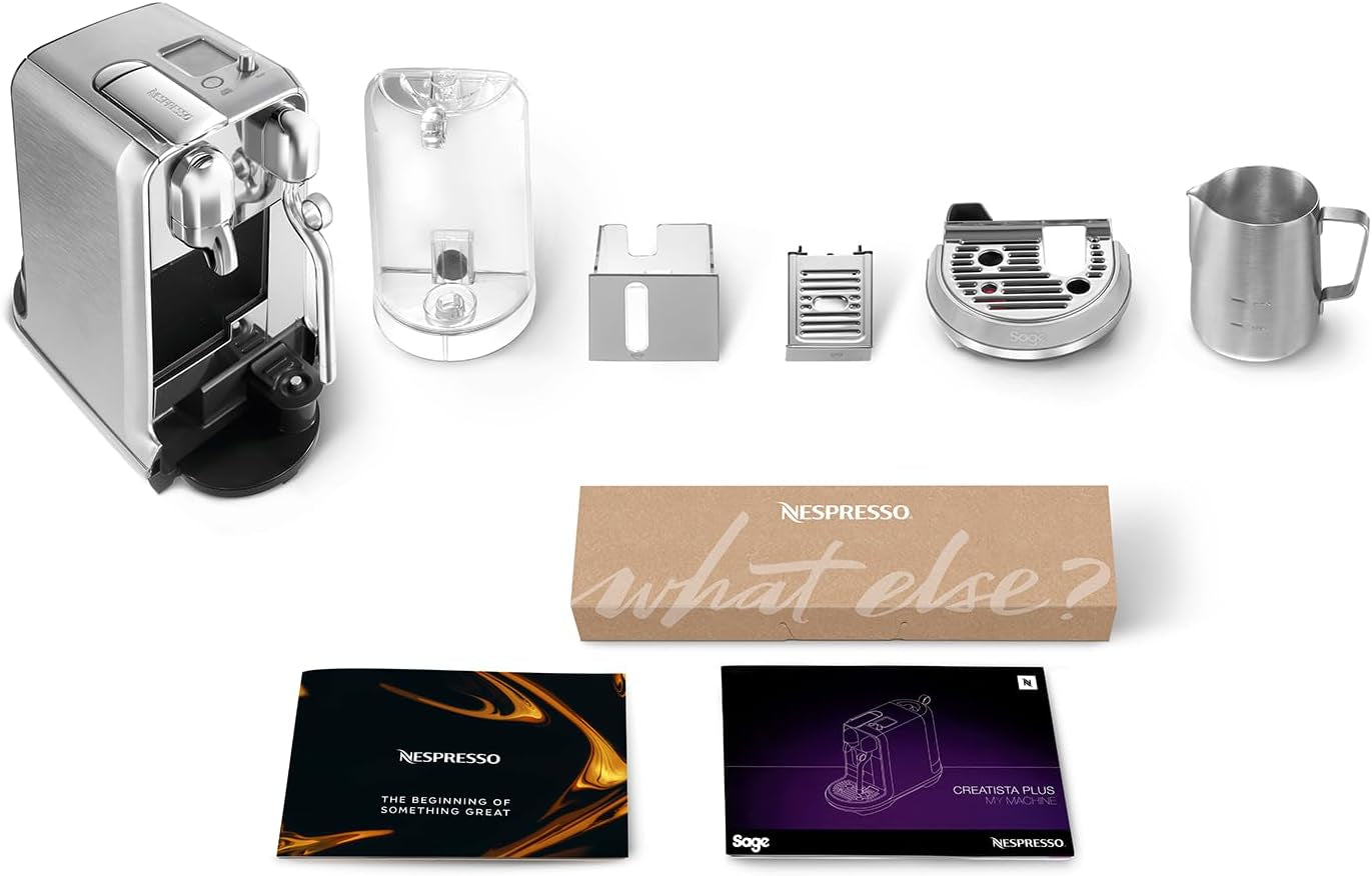 Macchina per caffè espresso a capsule Sage Nespresso SNE800BSS Creatista Plus, acciaio inossidabile spazzolato