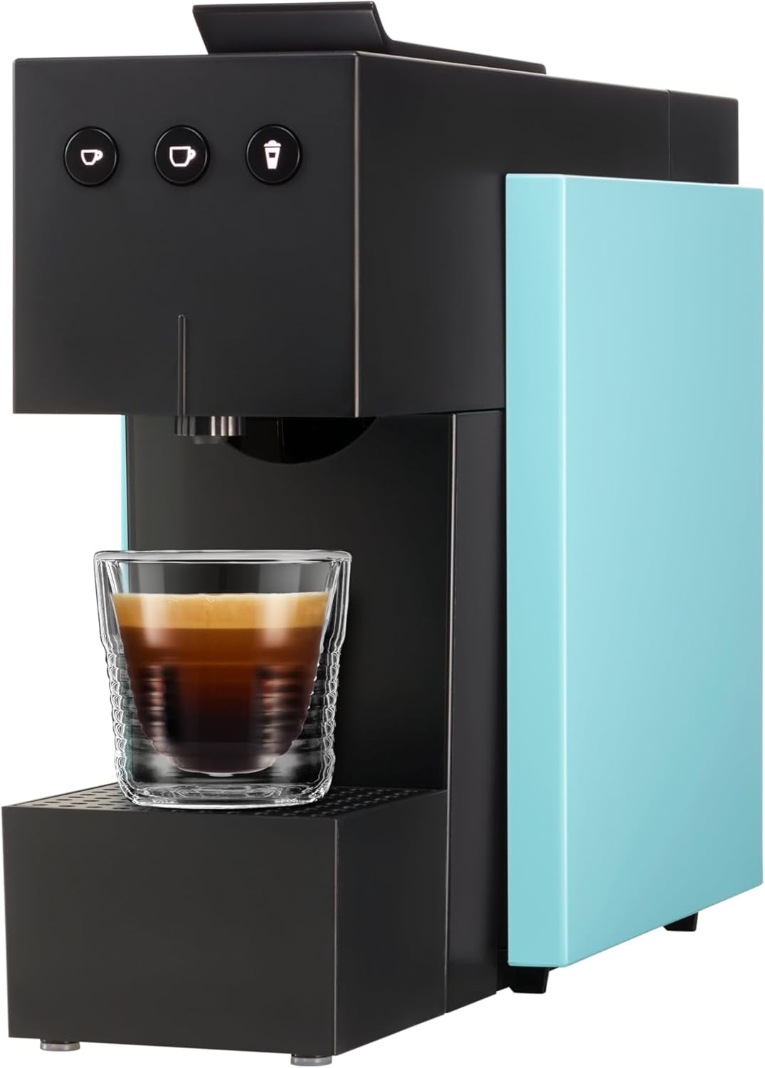 Macchina per caffè espresso con capsule K-FEE SQUARE per caffè, tè e cacao | Espresso compatto | Riscaldamento rapido | Serbatoio dell'acqua da 0,8 l | 19 battute | Pianoforte nero