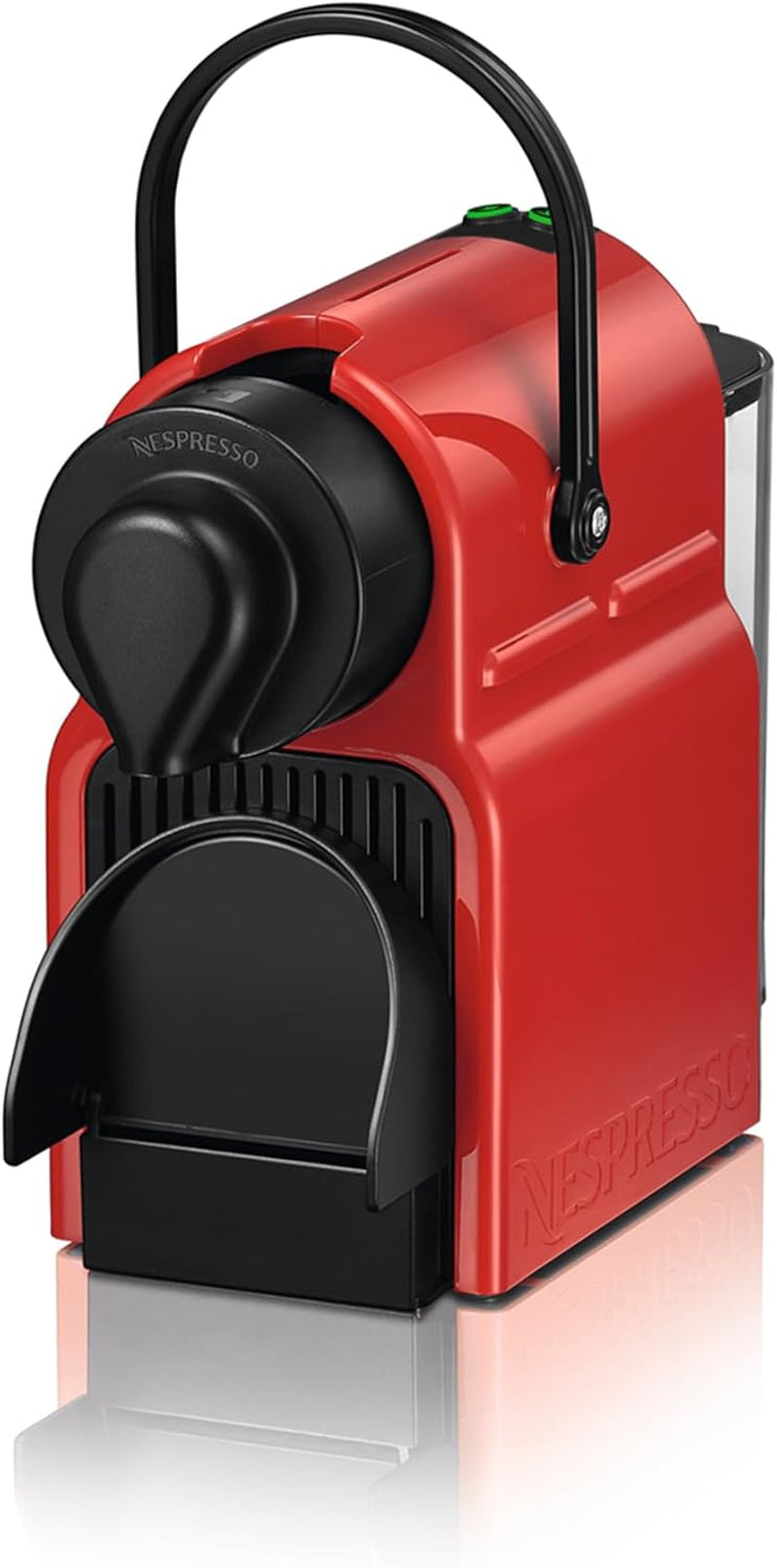 Macchina per caffè espresso Krups Nespresso Inissia - Macchina per caffè espresso compatta per capsule di caffè, pressione 19 bar, riscaldamento rapido in 25 secondi, funzione di risparmio energetico, serbatoio acqua da 0,7 l, rossa, modello YY5506FD