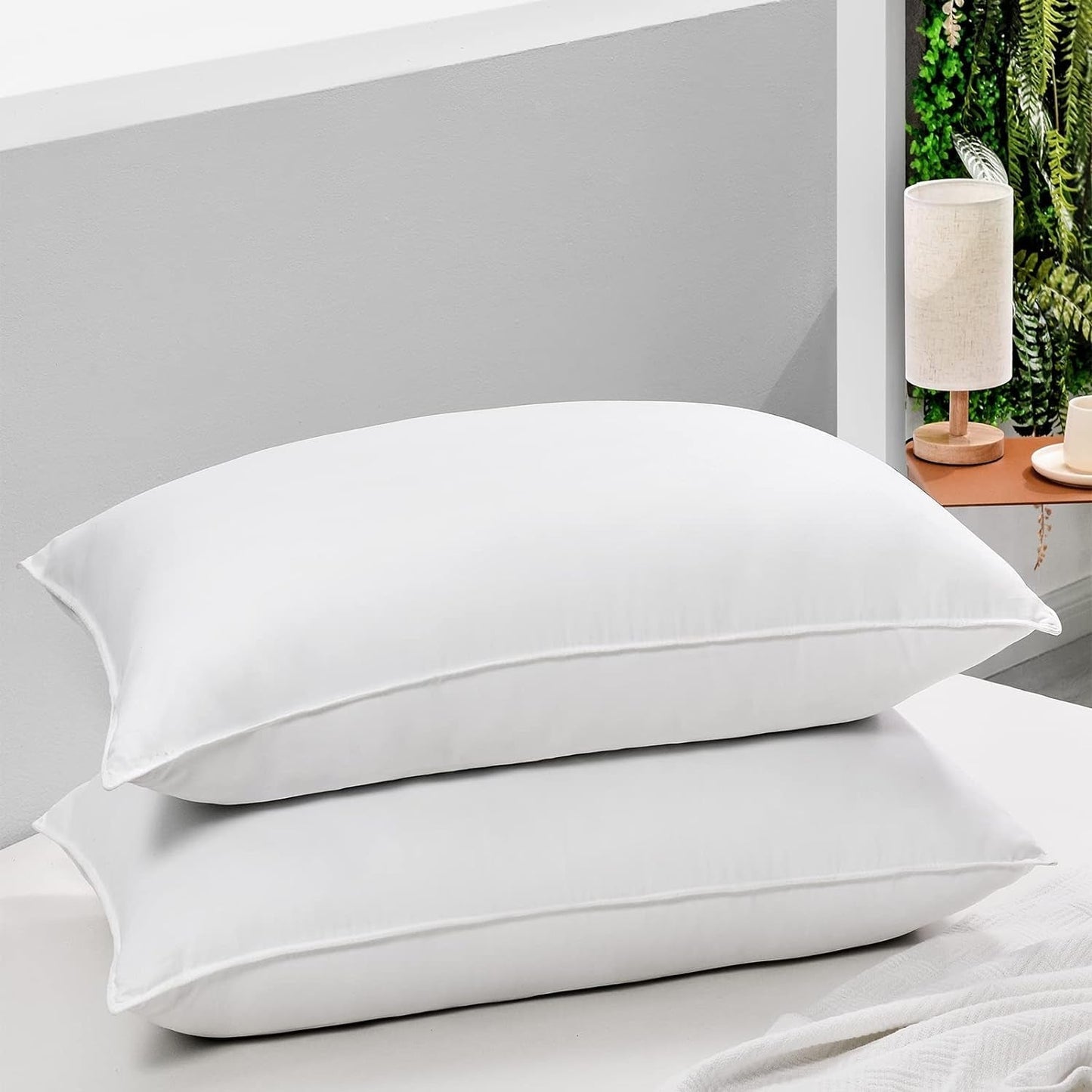 HARBOREST Cuscino per letto per dormire, 2 pezzi, peluche di lusso, cuscino alternativo, adatto per chi dorme sul fianco e sulla schiena, collezione hotel, cuscino, misura standard/queen size, 50,8 x 66 cm Naty Shop Cuscini standard Titolo predefinito